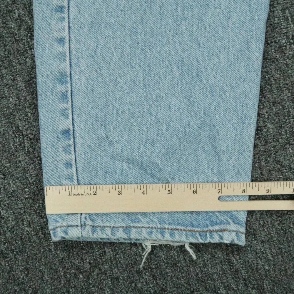 VINTAGE Levis Jeans Mens 38x30 Light Wash 505 Straight Leg Orange Tab Y2K 90s